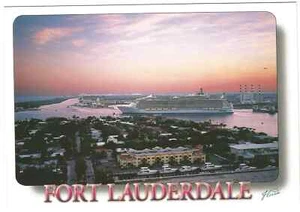 ms Oasis of the Seas postcard. Leaving Port Everglade, at dusk FL - Picture 1 of 1