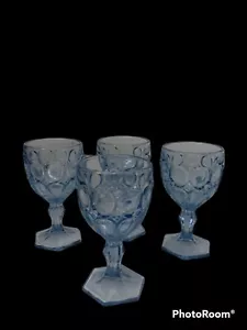 Vintage Fostoria Moonstone Light Blue Wine Goblets Glasses ONE REPLACEMENT GLASS - Picture 1 of 10