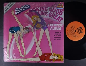 BARBIE'S EXERCISE ALBUM Looking Good, Feeling Great CHILDREN LP Shrink KS POSTER - Picture 1 of 3