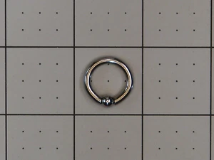 One 316L Stainless 8 Gauge ½” Captive Ring/Prince Albert 5mm captive Ball New - Picture 1 of 3