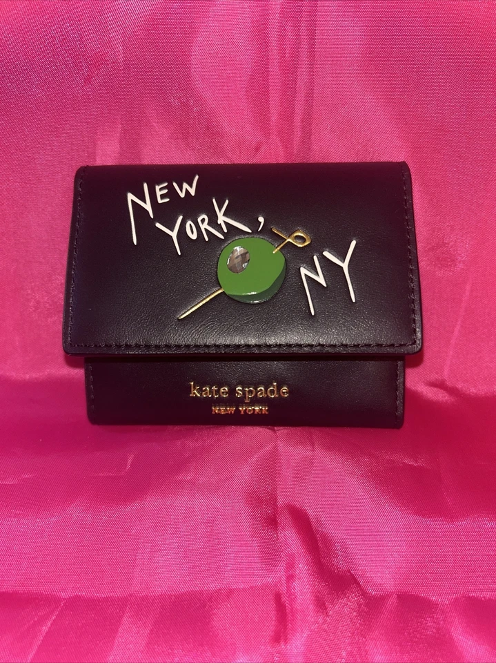 Kate Spade PERFECT MATCH Estuche para Tarjetas con Solapa Mini Cartera MATCHBOOK Cuero Liso Nuevo con Etiquetas Foto 1 de 4