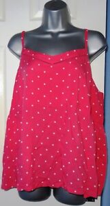 ✿NEW LadiesMARKS&SPENCER coral mix spotted dot shirred back cami vest top size18