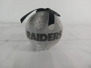 LAS Vegas Raiders Christmas light up ornaments NFL License White - Picture 1 of 7