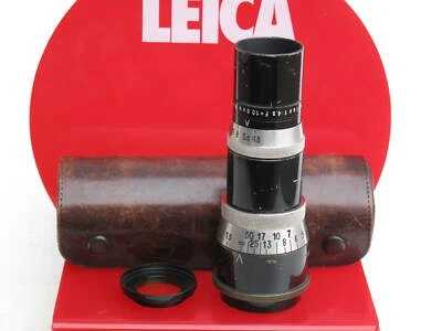 RARE Leica SM LTM Meyer-Gorlitz10.5cm f:4.5 Trioplan lens with hood/cap/case - Image 1 of 4