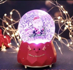 Santa Claus Snow Globe Music Box with Night Light - Picture 1 of 1