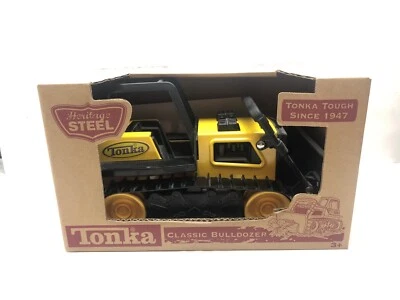 Bulldozer clásico Tonka Vintage Steel 2013 en paquete Tonka Heritage - NUEVO Foto 1 de 4