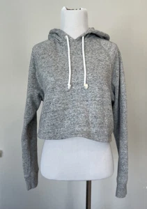 H&M Divided Gray Cropped Hoody Size Small EUC - Picture 1 of 3