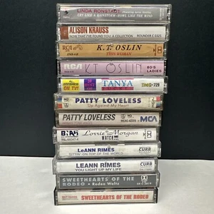 Country Music Cassette Tape Lot of 12 Female Artists Rimes Loveless Ronstadt… - Picture 1 of 24