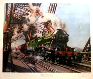 SIGNIERT/Ltd 850; Flying Scotsman Print by Terence Cuneo - Eisenbahn, Dampflok - Bild 1 von 9
