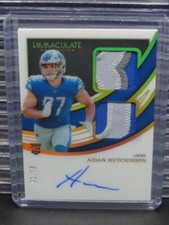 2022 Immaculate Aidan Hutchinson RC Rookie Dual Patch Auto Autograph Gold #01/25