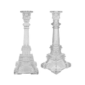 Mega velas - Portavelas de vidrio cónico Torre Eiffel de 10,5" - transparente, 1 pieza - Imagen 1 de 3