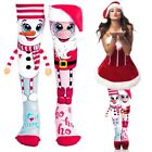 Christmas Cute Santa Snowman Knee High Socks for Women Men Holiday Party Gifts