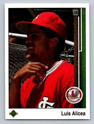 Luis Alicea RC Rookie 1989 Upper Deck #281 St. Louis Cardinals Baseball Card - Image 1 of 2