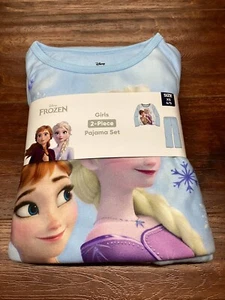 Disney Frozen Elsa 2 Piece Girls Long Sleeve Pajama Set Size XSmall 4/5 - Picture 1 of 2