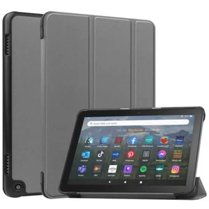 For Amazon Fire HD 8 / 8 Plus 10th 12th Case Leather Flip Stand Smart Back Cover - Picture 1 of 34