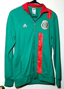 Adidas Mexico Soccer Futbol Men's Size Small Zip-Up Track Jacket Green Red - Picture 1 of 3