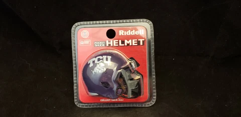 TCU HORNED FROGS WITH CLAMSHELL POCKET PRO HELMET RIDDELL STYLE Cover