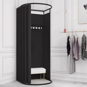 Umkleidekabine Freistehend Bekleidungsgeschäft Umkleideraum Sichtschutz Vorhänge - Bild 1 von 7