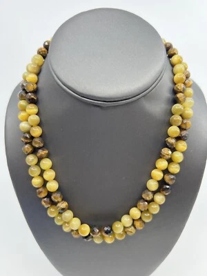 Collar ojo de tigre multicolor Jay King Mine Finds 36" Foto 1 de 4