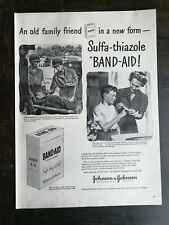 Vintage 1943 Johnson & Johnson Band Aid Full Page Original Ad