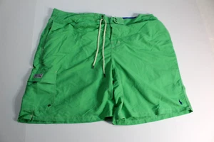 Polo Ralph Lauren Men's Nylon Swimming Trunks Green Drawstring Size 2XB BIG - Picture 1 of 9