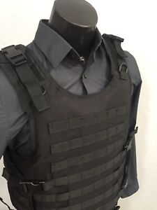 New Tactical Plate Carrier FREE BULLETPROOF 3a Inserts BODY ARMOR With Pouches