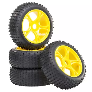 Buggy tire rim set REX-X with 5-twin spoke rim yellow 1:8 4 pieces partCore - Picture 1 of 2