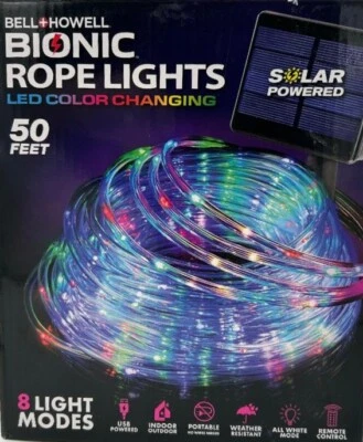 *BELL+HOWELL Bionic Rope Lights LED Color Changing 50 ft - 8 Light Modes