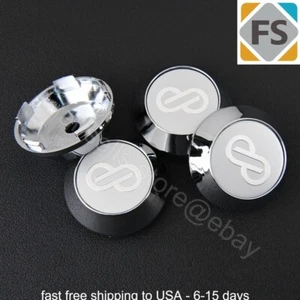 4 Pcs 65 mm Silver Alloy Wheel Center Caps Hub Caps Rim Caps fits Enkei - Picture 1 of 6