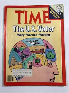 Time Magazine September 15, 1980 - The U.S. Voter: Wary, Worried, Waiting - Imagen 1 de 3