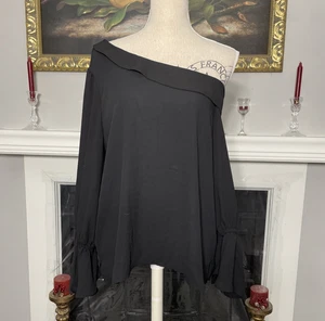 Blusa Camisa Top Grande VINCE CAMUTO Hombro Descubierto Manga Campana - Imagen 1 de 6