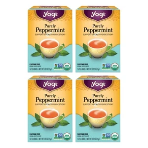 Yogi Tee Purely Pfefferminztee - 16 Teebeutel pro Packung (4 Packungen) - Koffein-Fr... - Bild 1 von 6