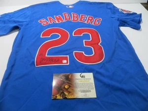Ryne Sandberg SIGNED Chicago Cubs Jersey Autographed COA Global Authentics GA - Picture 1 of 8