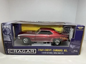 1/18 SCALE ERTL AMERICAN MUSCLE CRAGAR RED CHASE CAR 1969 CHEVY CAMARO RS - Picture 1 of 6