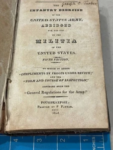 INFANTRY EXERCISE OF THE UNITED STATES ARMY, ABRIDGED P Potter 1824 5th ed - Foto 1 di 9