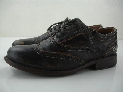 Zapatos zapateros de mujer talla 9 M Bed Stu Lita K II negros de cuero lavado a mano punta de ala Foto 1 de 4