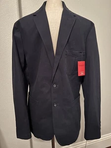 Chaqueta Blazer IZOD Azul Marino Causal Abrigo Deportivo Para Hombres M Algodón Traje Abrigo Solapa con Muescas - Imagen 1 de 22