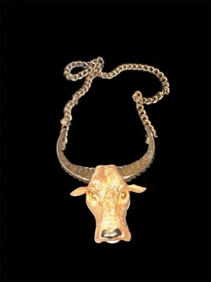 Vintage 1960’s Bull Necklace “Luca Razza”, Now Deceased Made The Most Beautiful - Image 1 of 2