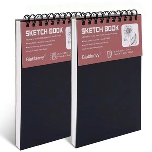 Sketch Book, 5.5 x 8.5 Sketchbook with 60 Sheets 68lb/100gsm, 2 Pack Drawing - Picture 1 of 7