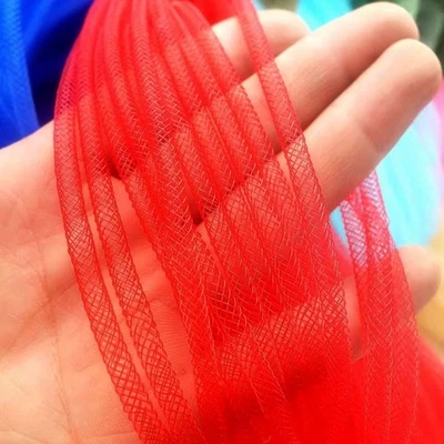 Tuyau En Tulle Élastique En Crinoline De Cheval De 4MM Avec Rubans - Photo 1/2