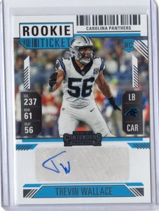 TREVIN WALLACE NFL Panthers 2024 Panini Contenders RC Auto #205 Card - Picture 1 of 2