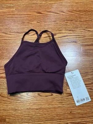 Lululemon Ebb To Street Bra Long Line Maroon Size 2 - Image 1 of 4