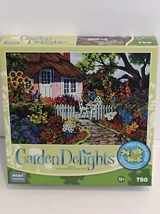 Mega Puzzle "Rose Cottage"  Garden Delights 750 Piece Puzzle New - Picture 1 of 5