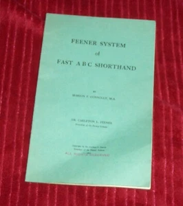 Vtg Feener System Of Fast ABC Shorthand Pamphlet 1945 Feener Shorthand Booklet - Picture 1 of 4
