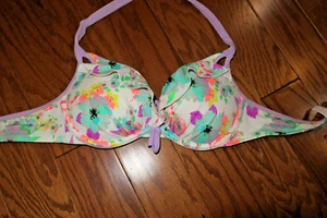 32B ❤️ VICTORIA'S SECRET BEACH SEXY ❤️ SWIM SUIT TOP WIRE ❤️ PADS PUSH UP 2 SIZE - Picture 1 of 4