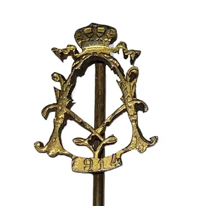 01K20 ANCIENNE ÉPINGLE A CRAVATE BELGIQUE ALBERT 1er 1914 - Imagen 1 de 3