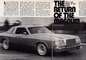 1978 Dodge Magnum XE Coupe, Detailed ROAD TEST From American HR Magazine - Picture 1 of 1