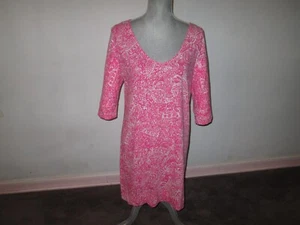 Abito LILLY PULITZER Get Cracking Eliza Shift rosa caldo cotone spiaggia costiera M - Foto 1 di 4