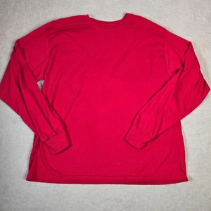 Hanes X-Temp Long Sleeve Shirt Mens Size Extra Large Red Casual Comfy Patriotic - Picture 1 of 4