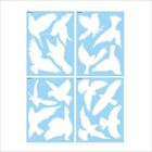 Bird -Collision Window Stickers White Removable Electrostatic Glass Decorative S